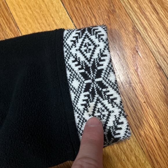 Women’s LL Bean Fleece Jacket w/ Snowflake & Floral Trim, Size Large Vintage - Picture 8 of 11